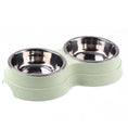Load image into Gallery viewer, HAVO straw plastic round two-in-one double bowl stainless steel rice bowl pet supplies dog bowl
