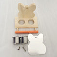 Load image into Gallery viewer, Parrot Puzzle Bird Toy Grinding Claw Stand Stainless Steel Food Cup Mirror
