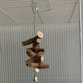 Load image into Gallery viewer, Parrot Vine Solid Wood Molar String With Bell
