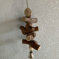 Load image into Gallery viewer, Parrot Vine Solid Wood Molar String With Bell
