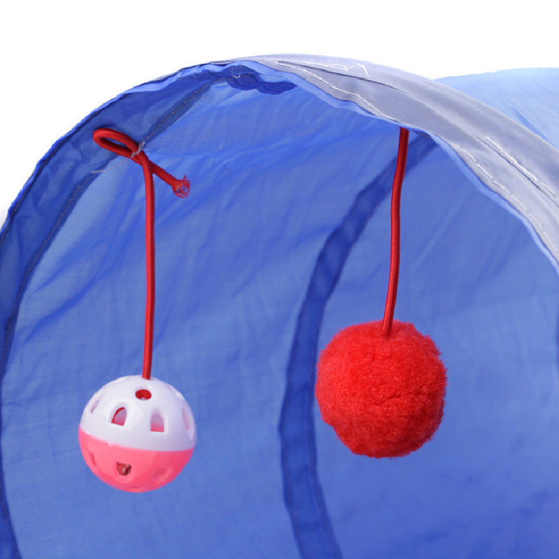 Pet Puzzle Cat Collapsible Tunnel Ringing Passage Toys