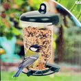 Load image into Gallery viewer, Transparent Plastic Suspension Type Automatic Bird Feeder With Cover
